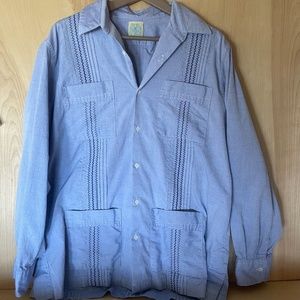 Vintage Custom Dos Carolinas Long Sleeve Button-up